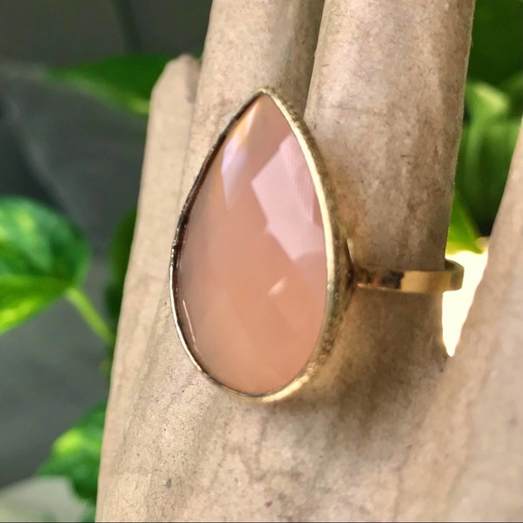 Jacmel Mauritius 925 Gold Tone Sterling Silver Semi Precious Faceted Size 8 - Picture 6 of 15